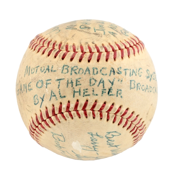 GAME USED BASEBALL FROM THE FIRST NO-HITTER IN MILWAUKEE BRAVES HISTORY.