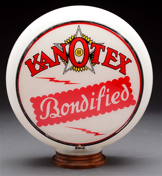 KANOTEX BONDIFIED GASOLINE COMPLETE 13-1/2" GLOBE ON SCREW BASE GILL BODY.