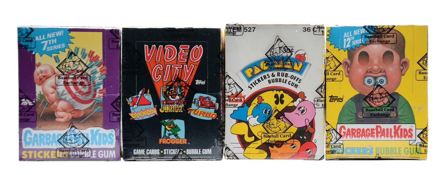 1980S POP CULTURE WAX BOXES INCLUDING PAC-MAN (BBCE).