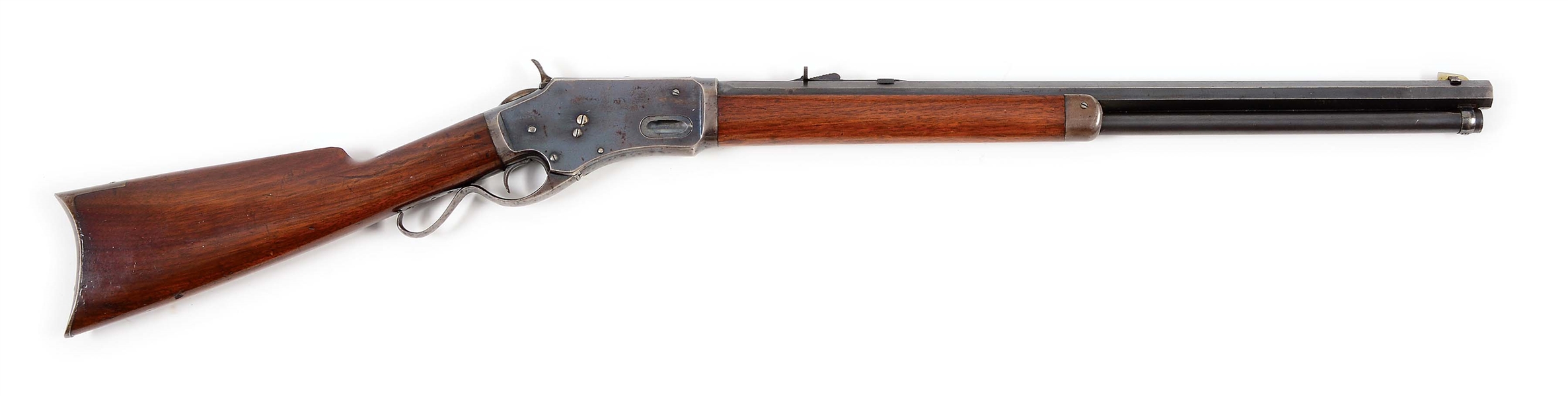 (A) WHITNEY KENNEDY LARGE FRAME LEVER ACTION SPORTING RIFLE.