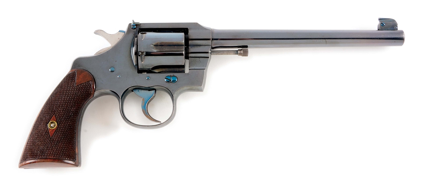 (C) EARLY HIGH CONDITION HIGH POLISH COLT OFFICERS MODEL DOUBLE ACTION REVOLVER (1909).