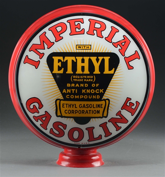 IMPERIAL ETHYL GASOLINE 16.5" COMPLETE GLOBE. 