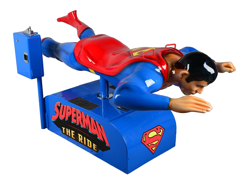 10¢ RESTORED SUPERMAN: THE RIDE KIDDIE RIDE. 