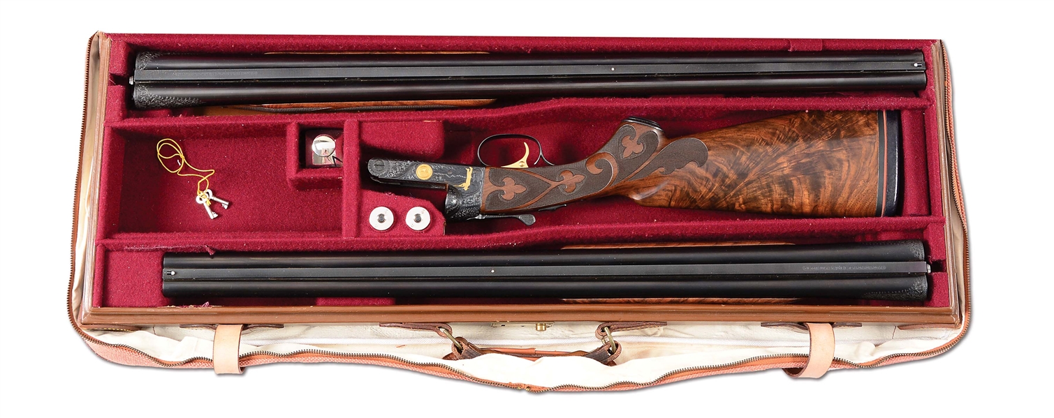 (C) ONE OF THE MOST ICONIC MODEL 21 WINCHESTERS EVER MADE - A 12 GAUGE GRAND AMERICAN BUILT FOR ROY ROGERS WITH FULL DOCUMENTATION, EXTRA BARRELS AND CASE, EXHIBITED AT ROY ROGERS/ DALE EVANS MUSEUM.