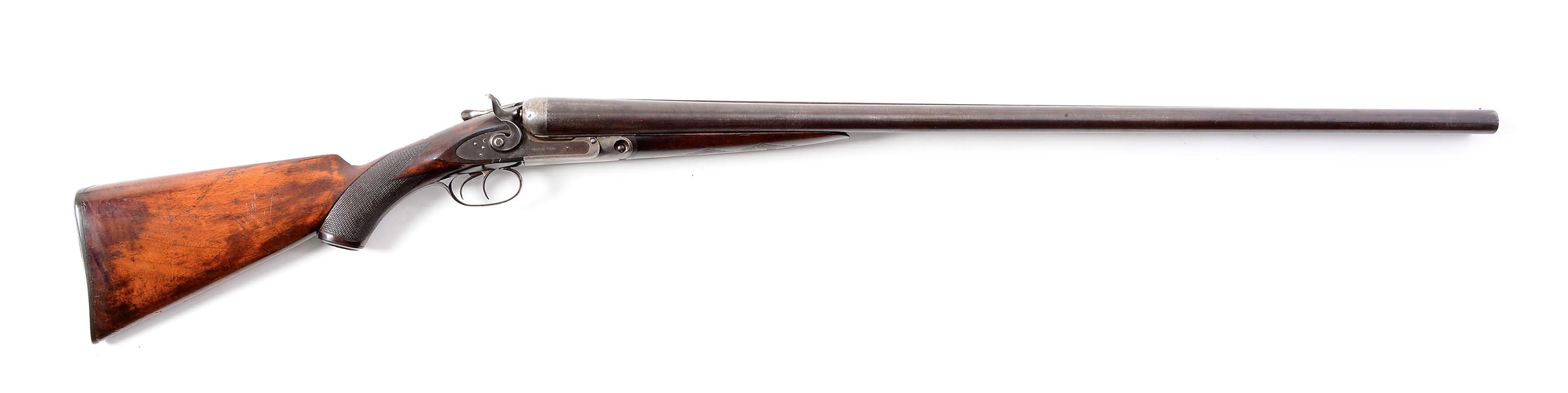(A) EXTRA LARGE (7 FRAME) PARKER 8 BORE TOP LEVER HAMMER GRADE I WATER FOWLING GUN (1887).