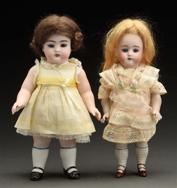 LOT OF 2: ALL BISQUE DOLLS.