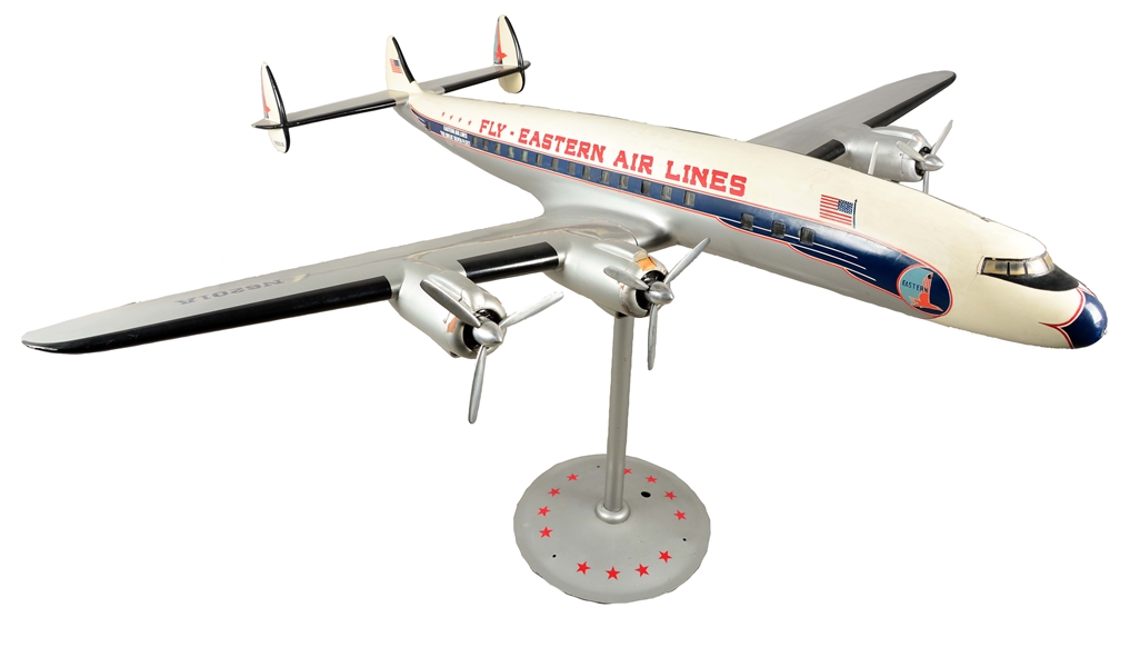 "FLY- EASTERN AIRLINES" N6201A MODEL AIRPLANE DISPLAY.