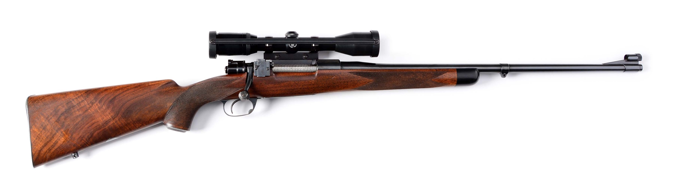 (C) FINE EARLY 50S GRIFFIN & HOWE CUSTOM 98 MAUSER RIFLE WITH ENGRAVING BY JOE FUGGER WITH ZEISS SCOPE (CIRCA 1953).