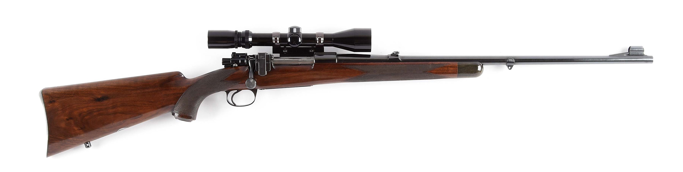 (C) EARLY POST WAR GRIFFIN & HOWE CUSTOM 98 MAUSER BOLT ACTION SPORTING RIFLE WITH SCOPE (CIRCA 1946).