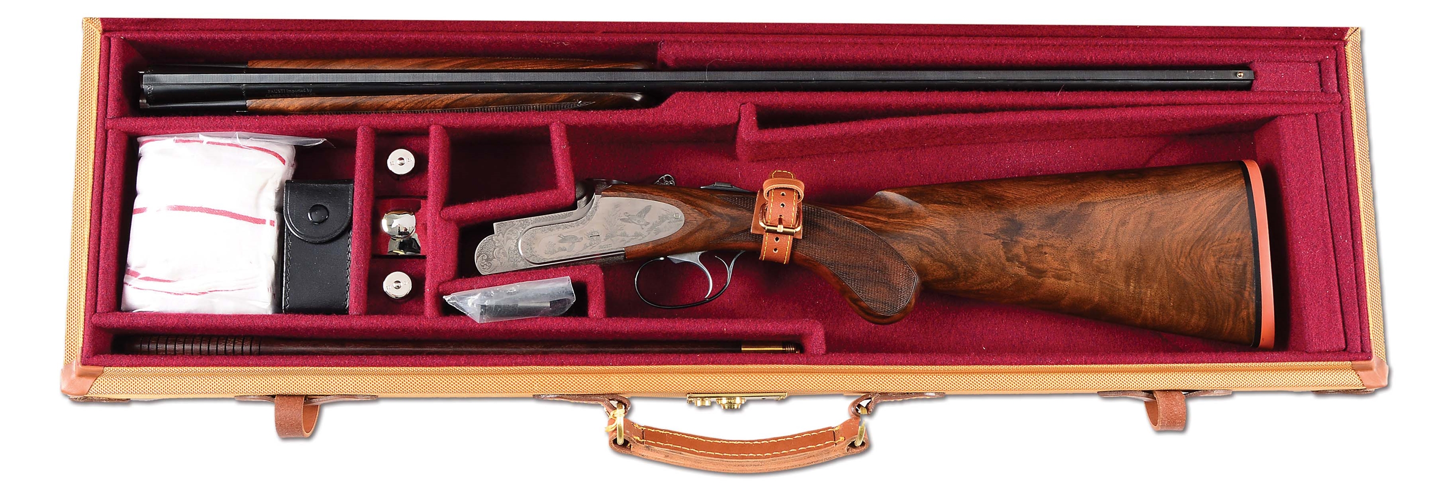(M) FAUSTI SIDEPLATED BOXLOCK 28 GAUGE OU SHOTGUN WITH CASES.