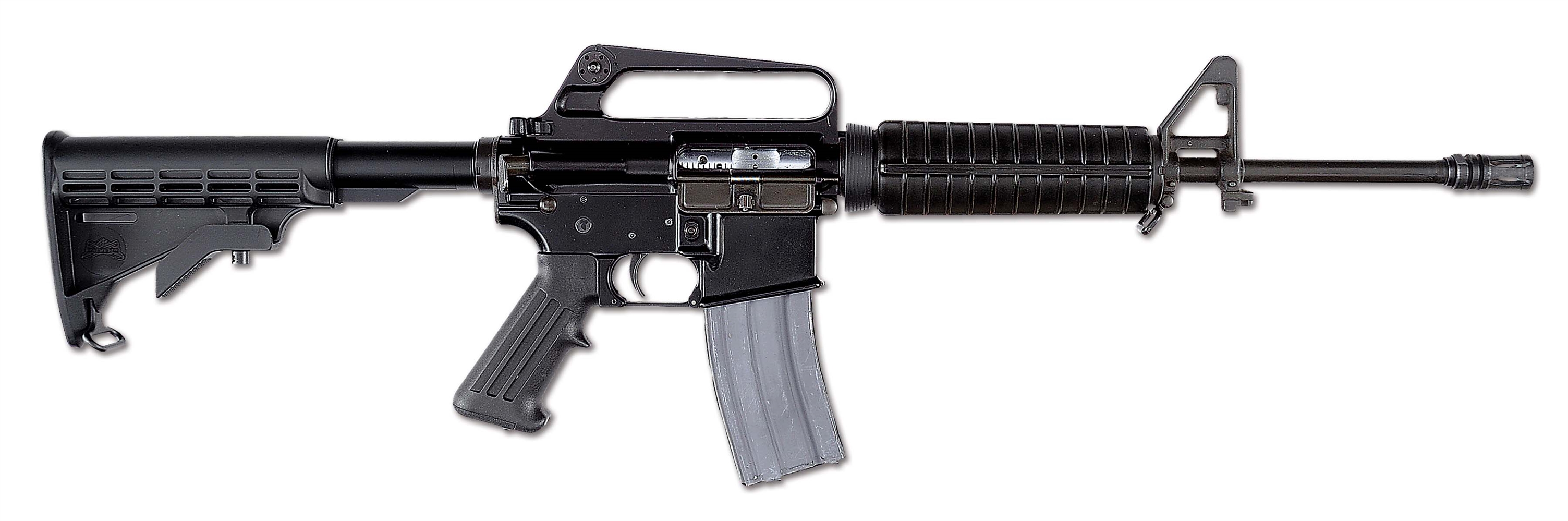 (N) FINE OLYMPIC ARMS REGISTERED M16 CLONE WITH TELESCOPING STOCK (FULLY TRANSFERABLE).