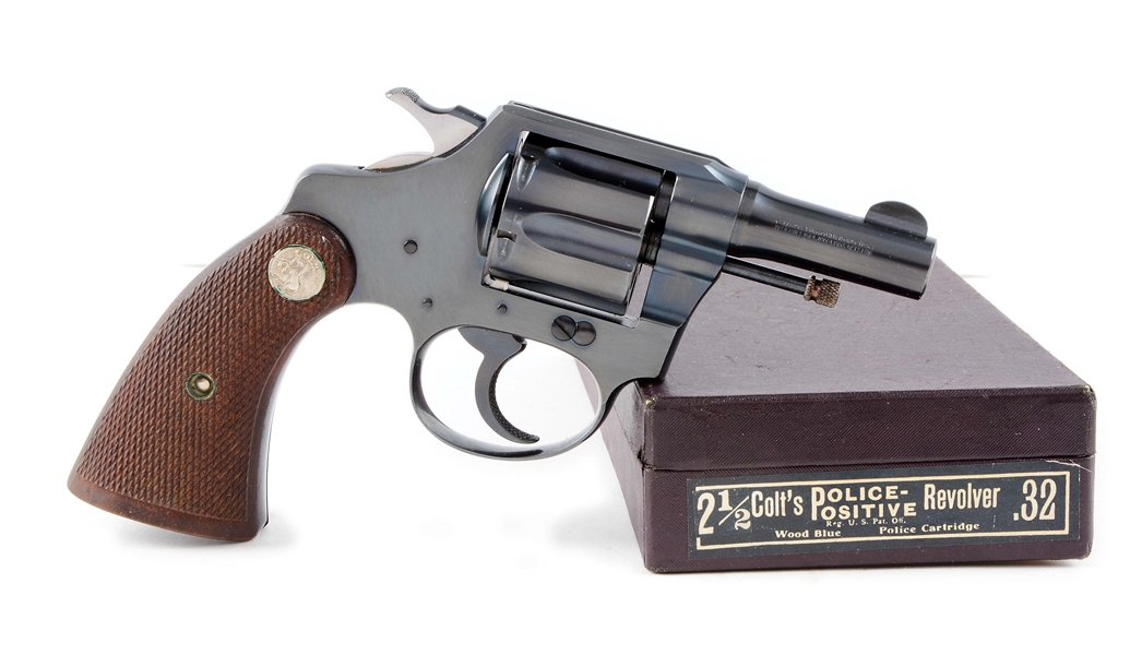 (C) AS NEW IN BOX COLT POLICE POSITIVE 2-1/2" DOUBLE ACTION REVOLVER (1934).