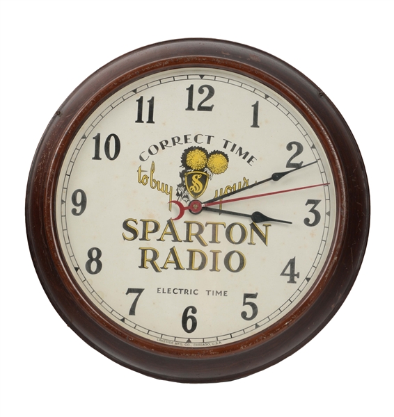 CORRECT TIME TO BUY YOUR SPARTAN RADIO GLASS FACE CLOCK.