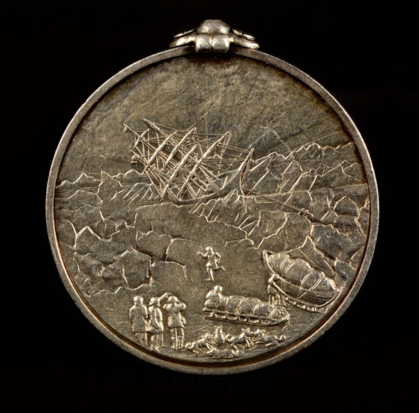 EXTREMELY RARE SILVER CONGRESSIONAL MEDAL FOR SURVIVOR "CHARLES TONG SING" OF THE "JEANNETTE" ARCTIC EXPEDITION OF 1879-1882.