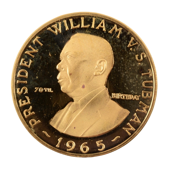 GOLD 1965 LIBERIA 30 DOLLARS.