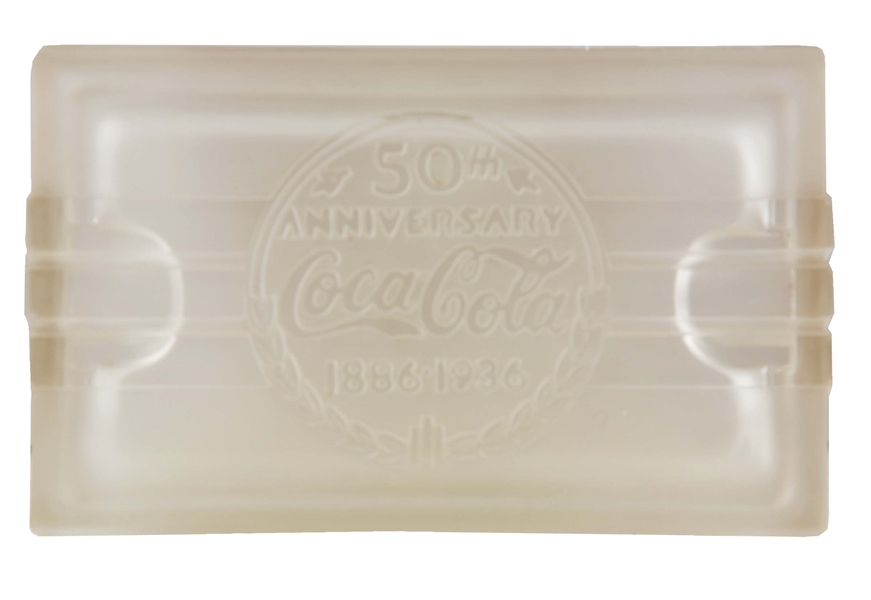 50TH ANNIVERSARY COCA-COLA GLASS DISH. 