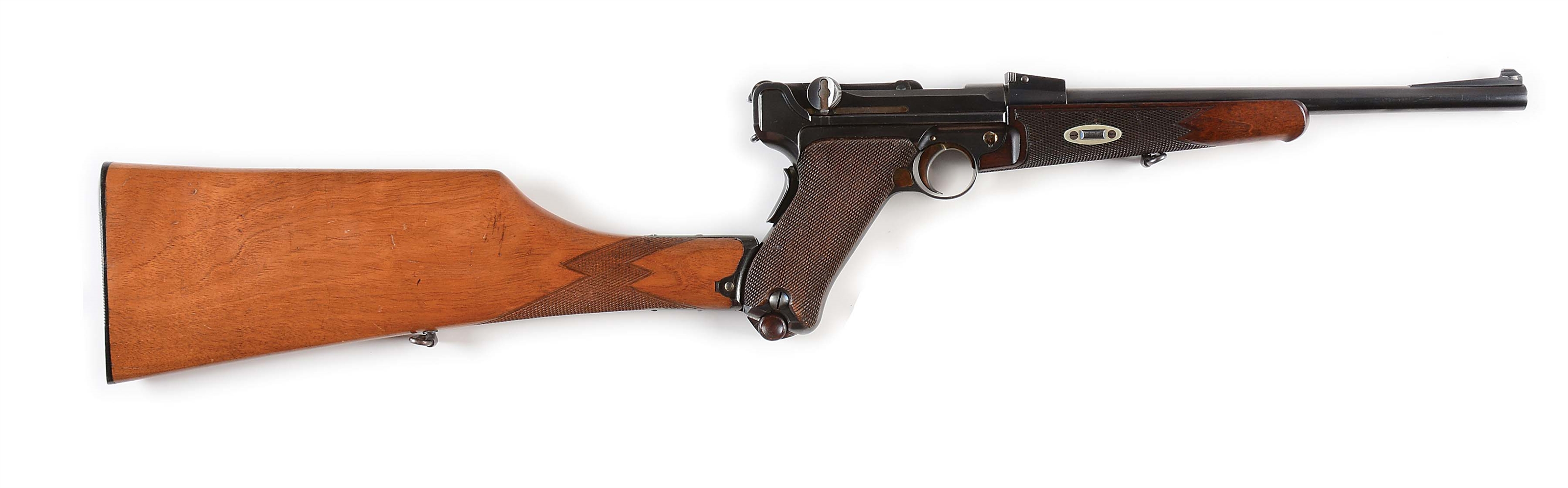 (C) 1902 LUGER CARBINE WITH STOCK.