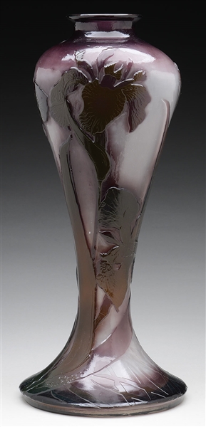 GALLE FIRE-POLISHED CAMEO VASE.                                                                                                                                                                         