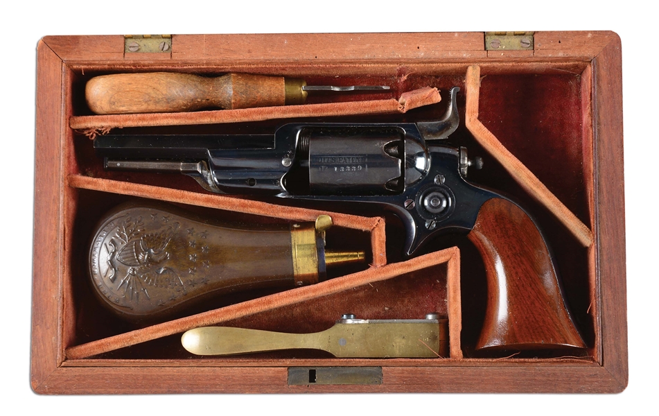 (A) CASED HIGH CONDITION COLT MODEL 1855 ROOT PERCUSSION REVOLVER.