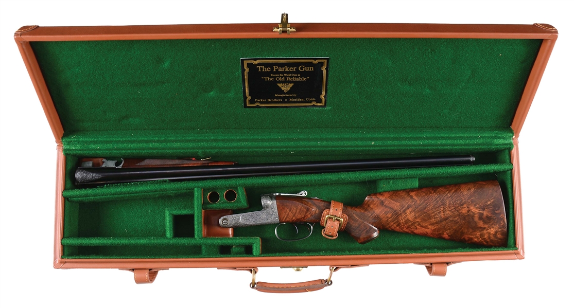 (C) PARKER BROS A-1 SPECIAL UPGRADE 20 GAUGE SHOTGUN WITH CLASSIC FLORAL ENGRAVING BY ANGELO BEE IN CASE