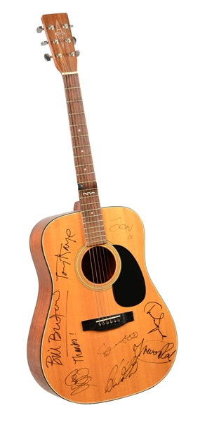 ALVAREZ ACOUSTIC GUITAR AUTOGRAPHED BY MEMBERS OF YES.