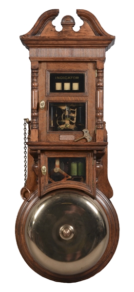 LARGE WOODEN THE GAMEWELL FIRE ALARM TELEGRAPH. 