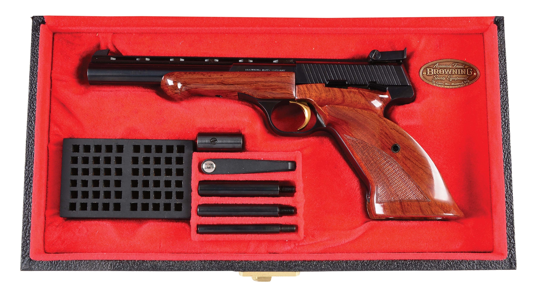 (M) CASED BROWNING MEDALIST SEMI-AUTOMATIC PISTOL.
