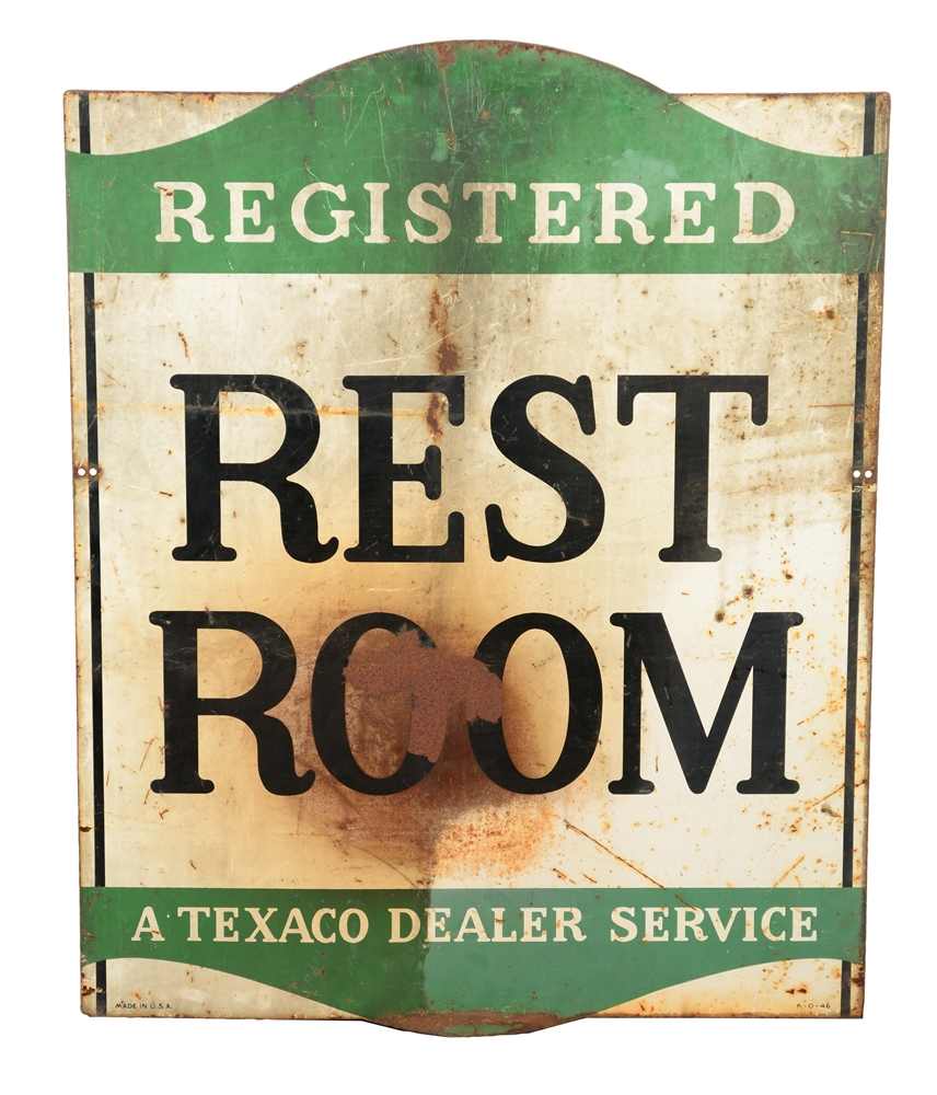 TEXACO DEALER SERVICE REST ROOM SIGN. 