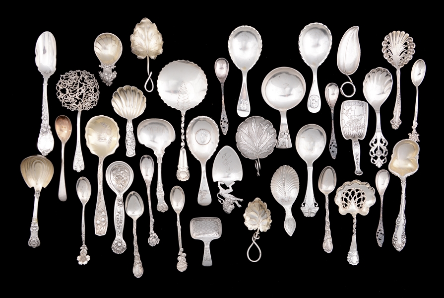 36 AMERICAN STERLING CADDY SPOONS. 
