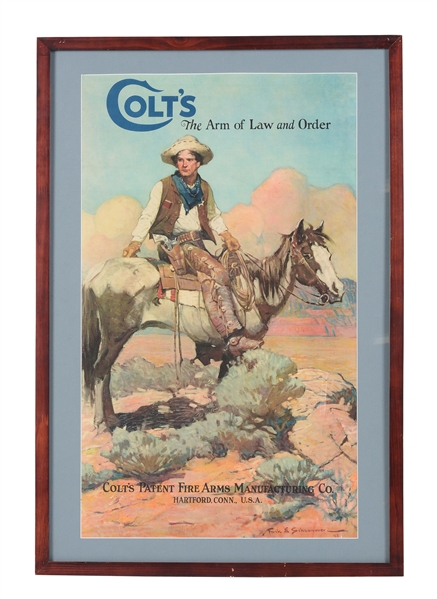 FAMOUS COLT TEX & PATCHES ADVERTISING POSTER.