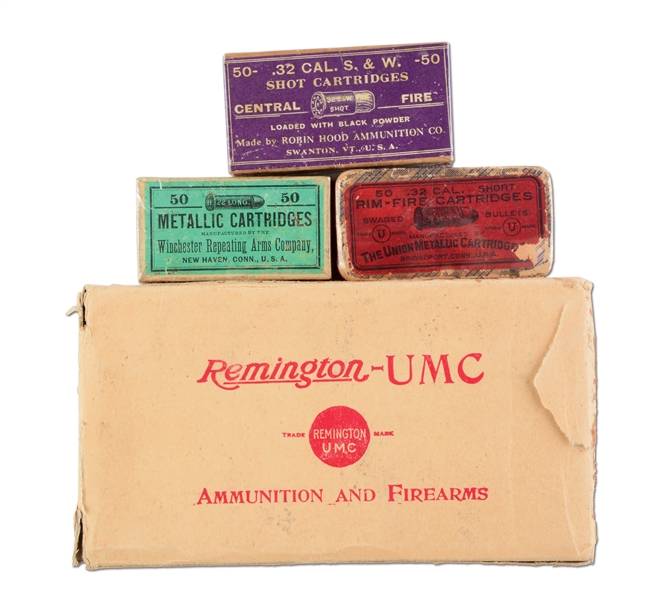 LOT OF 4: BOXES OF AMMUNITION.