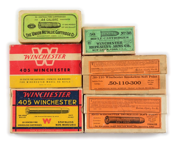 LOT OF 6: BOXES OF VARIOUS AMMUNITION.