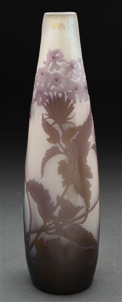 GALLE CAMEO FLORAL VASE.