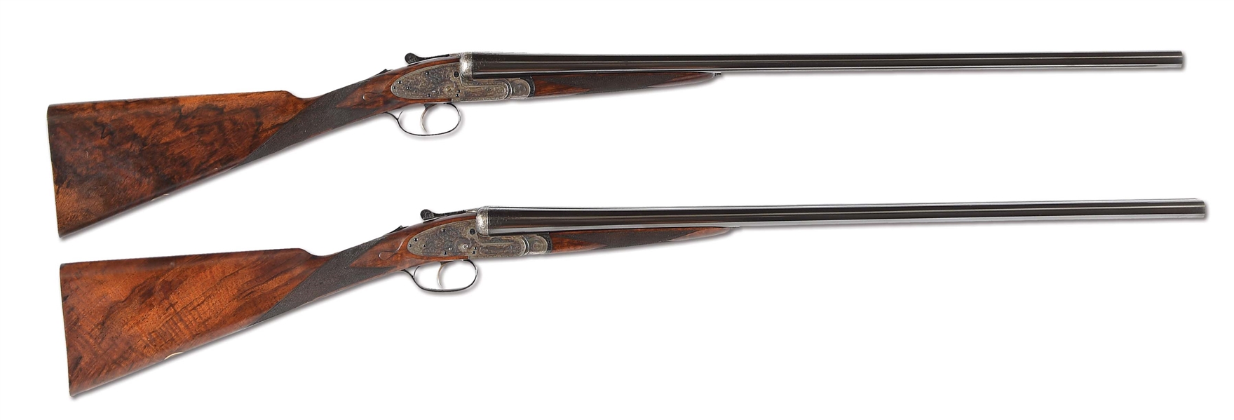 (C) LOVELY PAIR OF 16 GAUGE CHURCHILL "PREMIERE" LONG BARRELED EASY OPENING, SIDELOCK EJECTOR, SELECTIVE SINGLE TRIGGER SHOTGUNS IN THEIR ORIGINAL VC 2-GUN CASE WITH ACCESSORIES