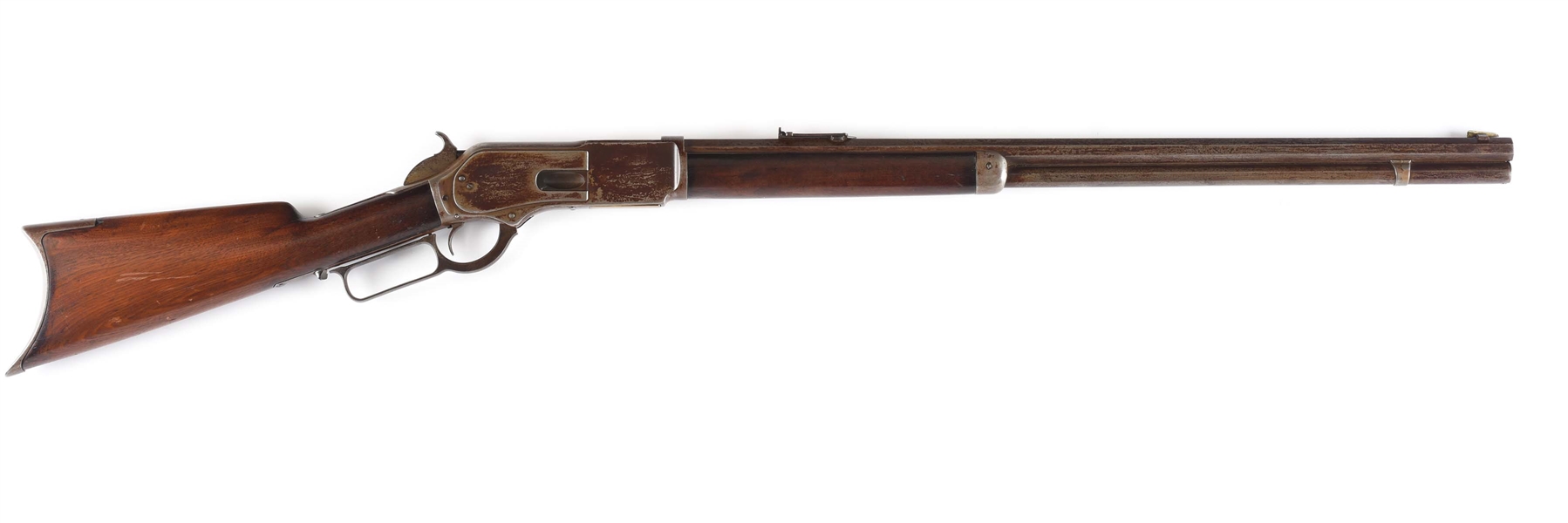 (A) EARLY WINCHESTER MODEL 1876 OPEN TOP LEVER ACTION RIFLE (1876).