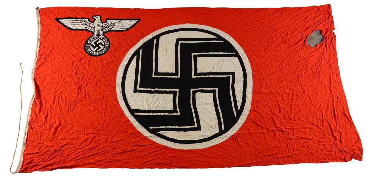 LARGE WWII NAZI GERMAN STATE FLAG.