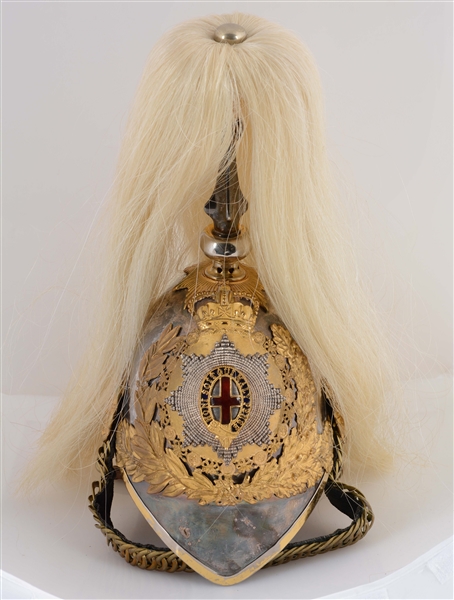 BRITISH VICTORIAN 1ST LIFEGUARDS HOUSEHOLD CAVALRY OFFICERS HELMET.