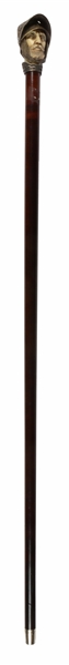 ANTIQUE WALKINGSTICK CANE OF KNIGHT.
