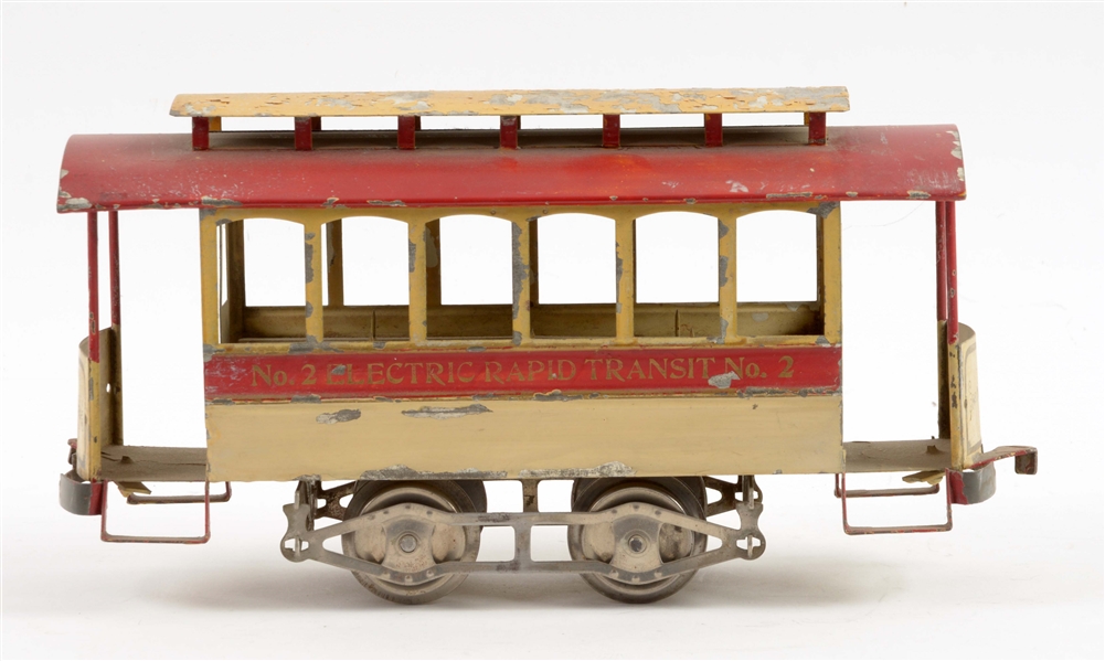 EARLY LIONEL NO. 2 ELECTRIC RAPID TRANSIT TRAILER. 