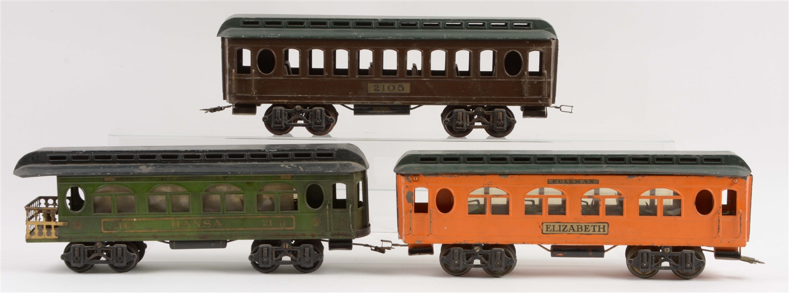 LOT OF 3: EARLY VOLTAMP PASSENGER CARS.