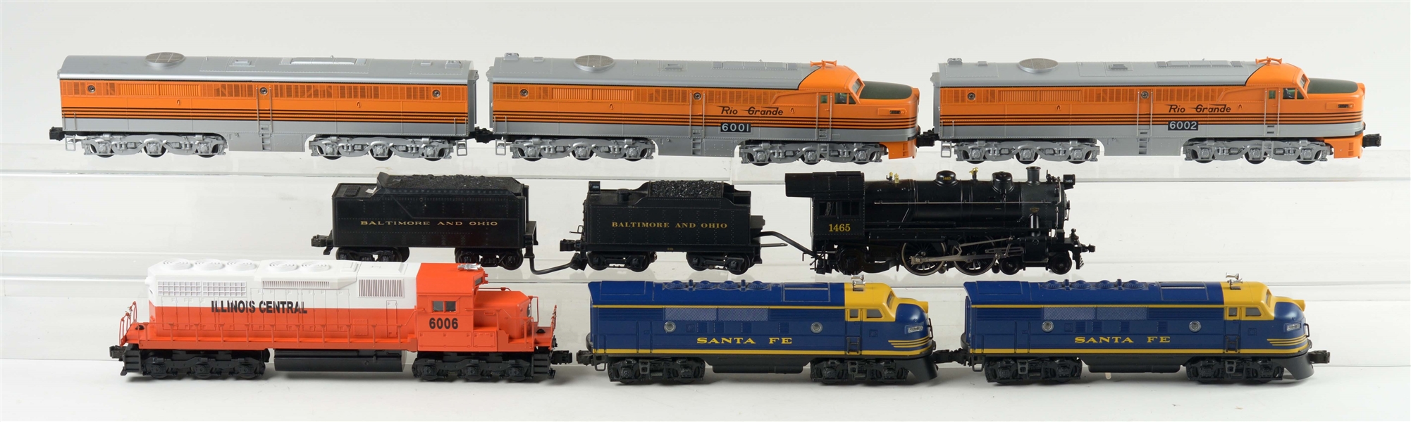 LOT OF 6: LIONEL LOCOMOTIVES IN BOXES. 
