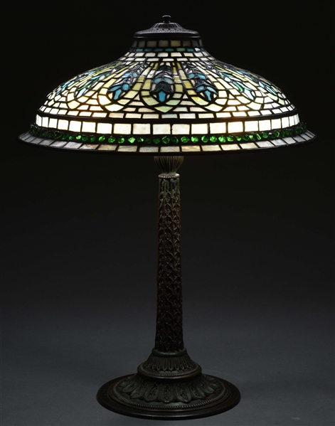 TIFFANY STUDIOS GENTIAN TABLE LAMP.