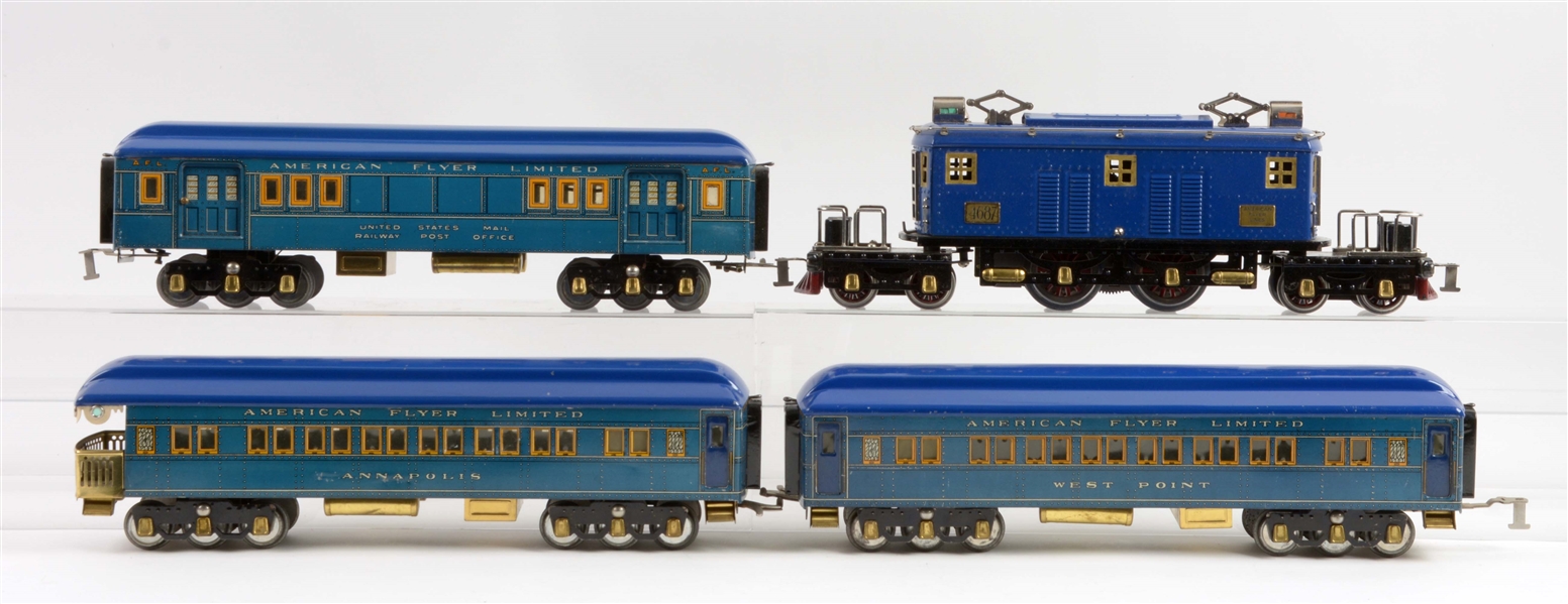 LOT OF 4: AMERICAN FLYER STANDARD GAUGE PRESIDENT SPECIAL PASSENGER TRAIN SET WITH 4 BOXES. 