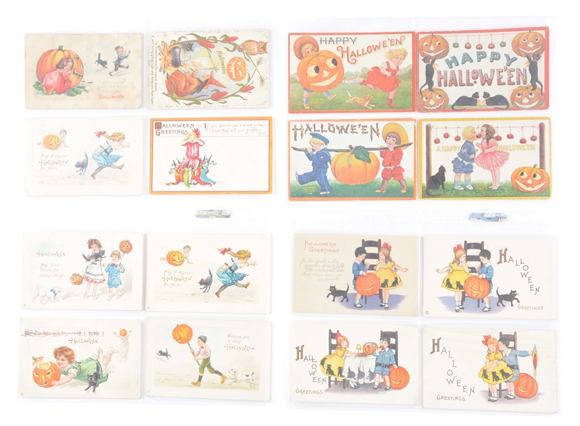 LOT OF 100: VINTAGE HALLOWEEN POST CARDS. 
