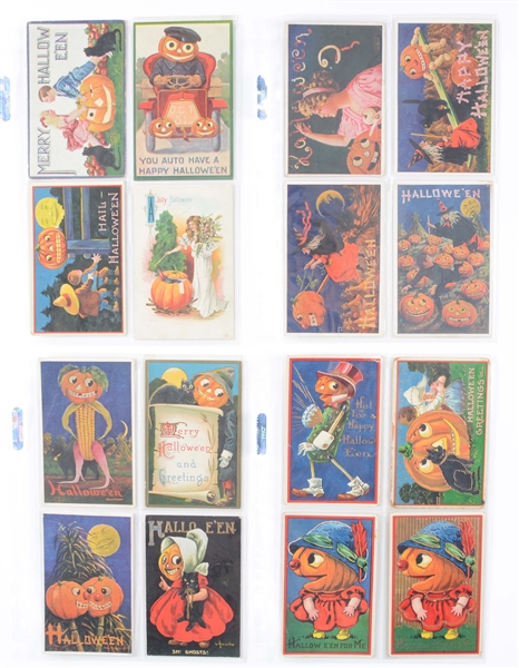 LOT OF 100: VINTAGE HALLOWEEN POST CARDS. 