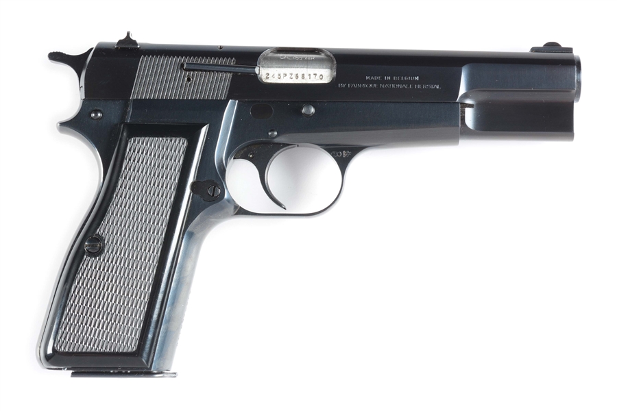 (M) SCARCE BROWNING HI-POWER SEMI-AUTOMATIC PISTOL IN 7.65MM.