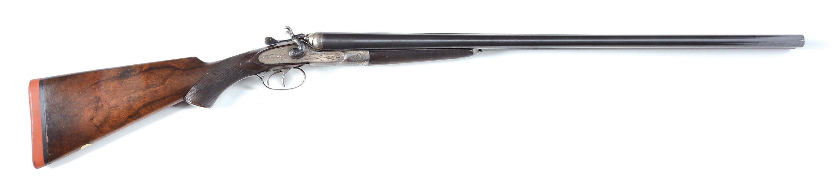 (C) CASED & ENGRAVED AUGUSTE FRANCOTTE "NEMROD GUN" 12 BORE DOUBLE HAMMER GUN.