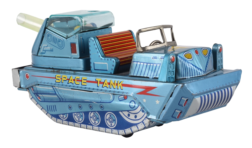 TIN LITHO FRICTION SPACE TANK WITH FIRING CANNON.