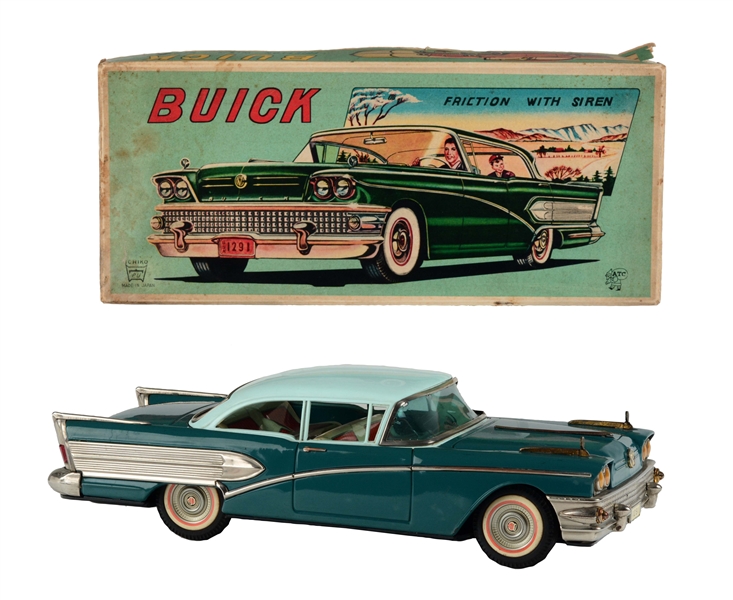 TIN LITHO AND PAINTED FRICTION 1958 BUICK CENTURY.
