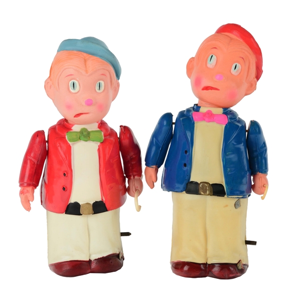 LOT OF 2: CELLULOID WIND UP HAROLD TEEN TOYS.